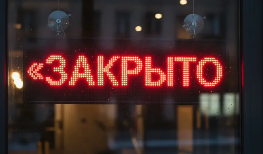Светодиодные таблички «Закрыто»